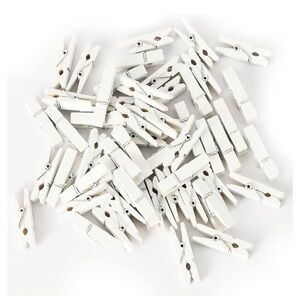 120 Mini Crafting Clips - White
